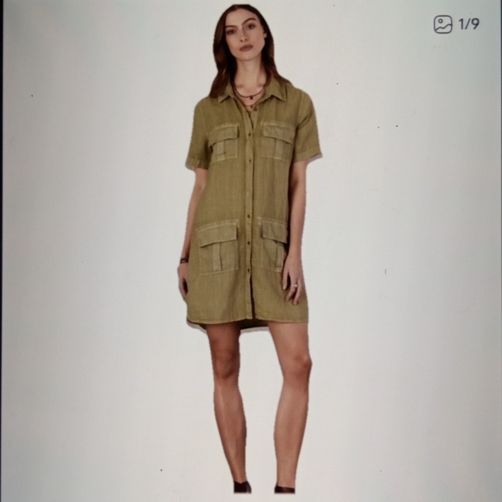 Sundance Harper Linen Mini Beachy Boho Light Green Womens Sp